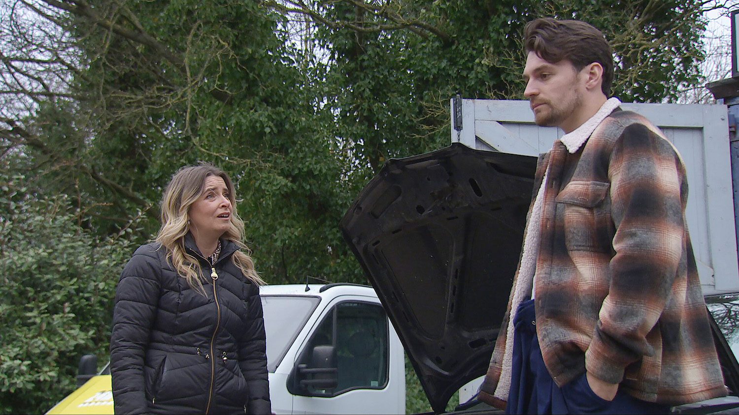 Charity Dingle shouts at Mack Boyd at the garage