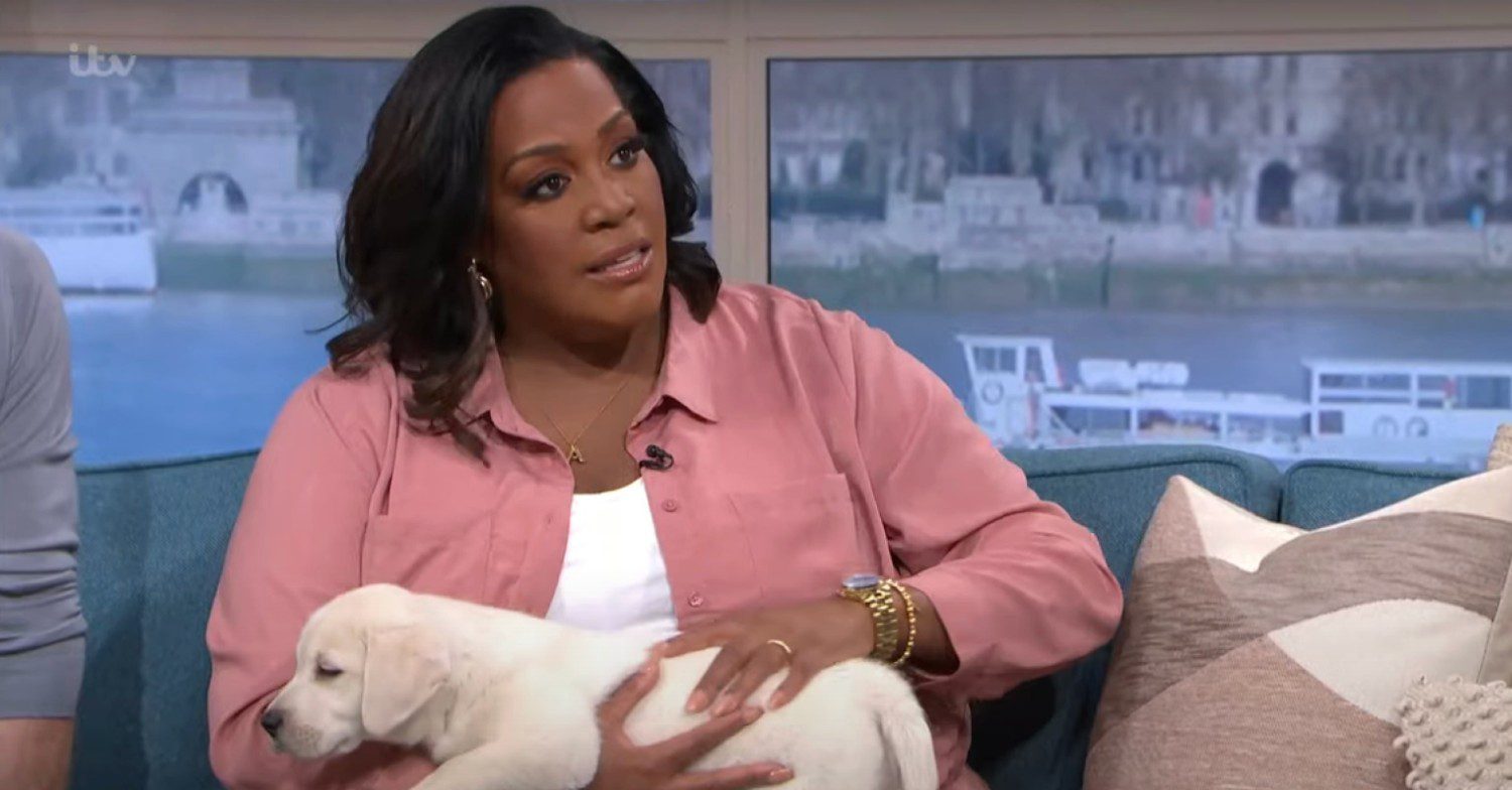 For The Love Of Dogs host Alison Hammond holding puppy on This Morning