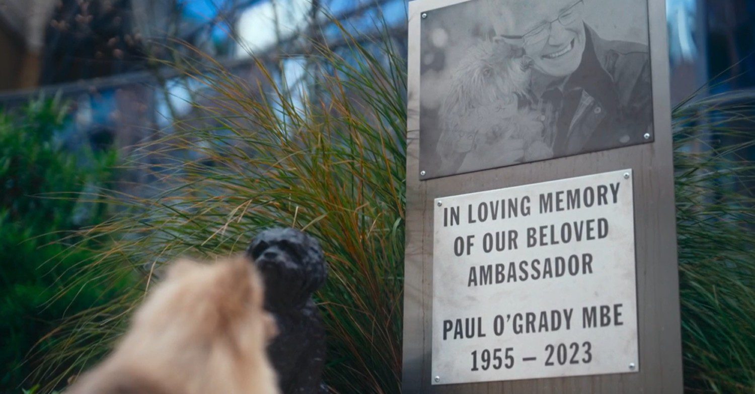 For The Love Of Dogs, Paul O'Grady plaque at Battersea Cats and Dogs home