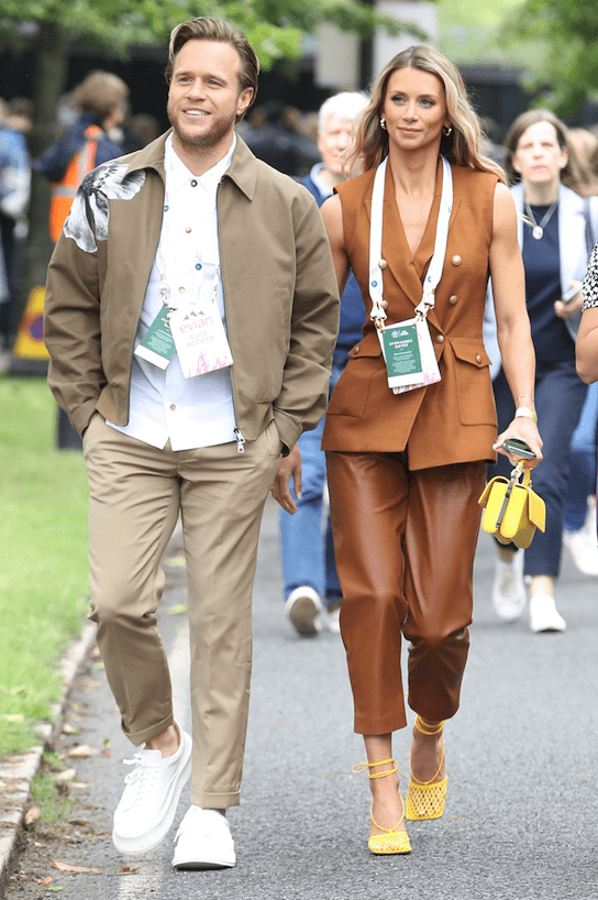 Olly Murs and his wife Amelia smiling
