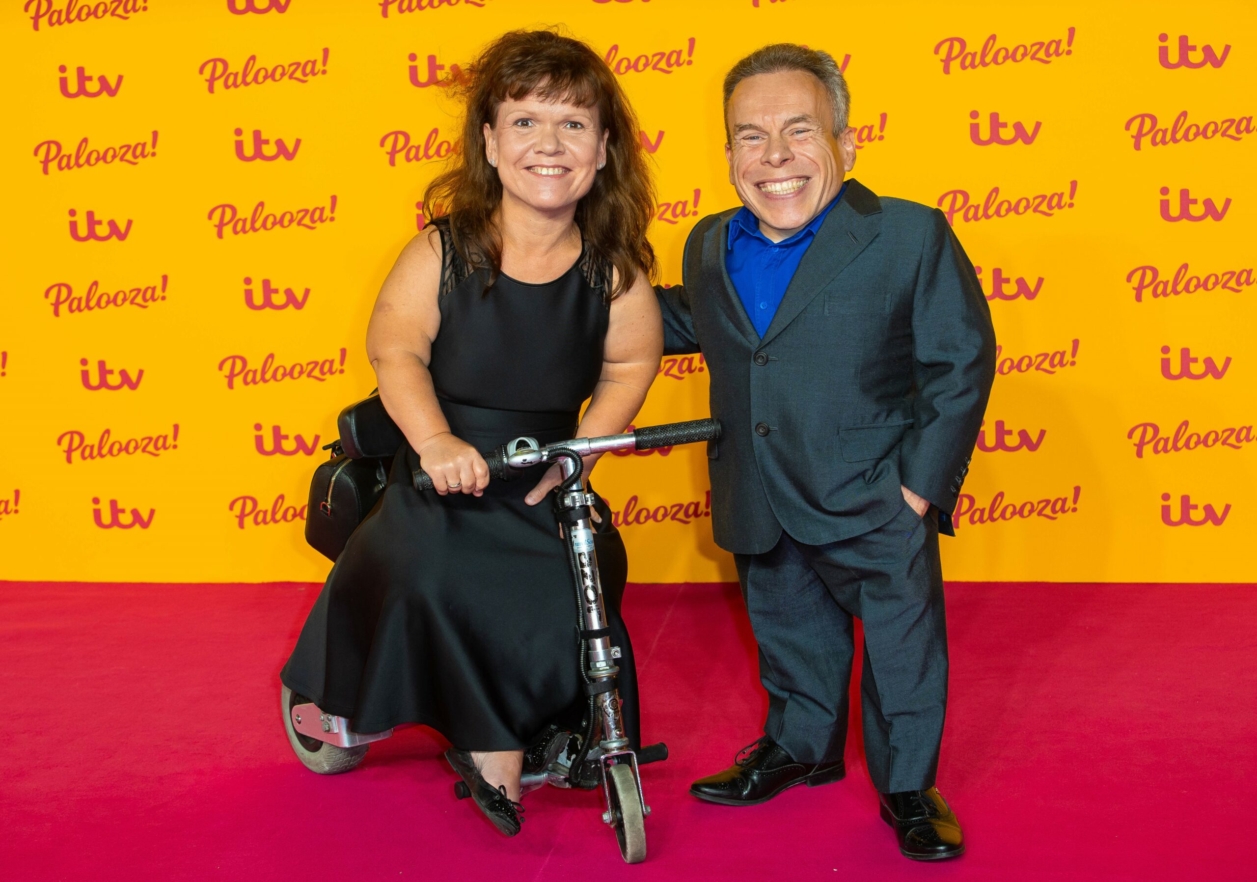 Warwick Davis and his wife Samantha at the ITV Palooza