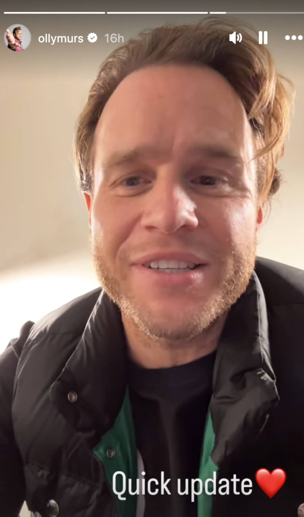Olly Murs speaks to fans about being a dad and his baby