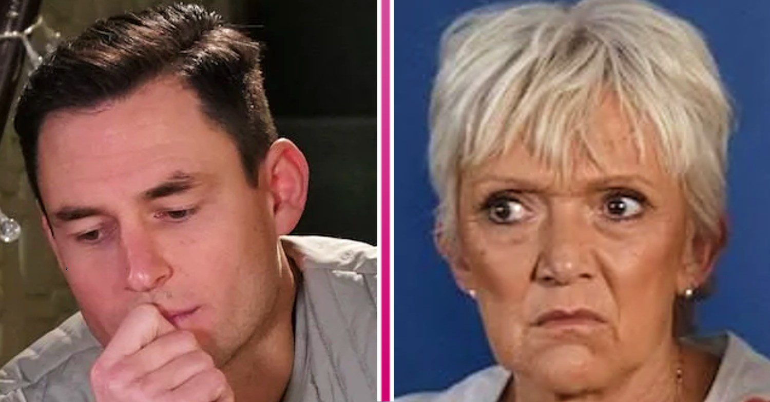 Zack and Jean in EastEnders looking confused in a comp image (Credit: BBC/Comp ED!)