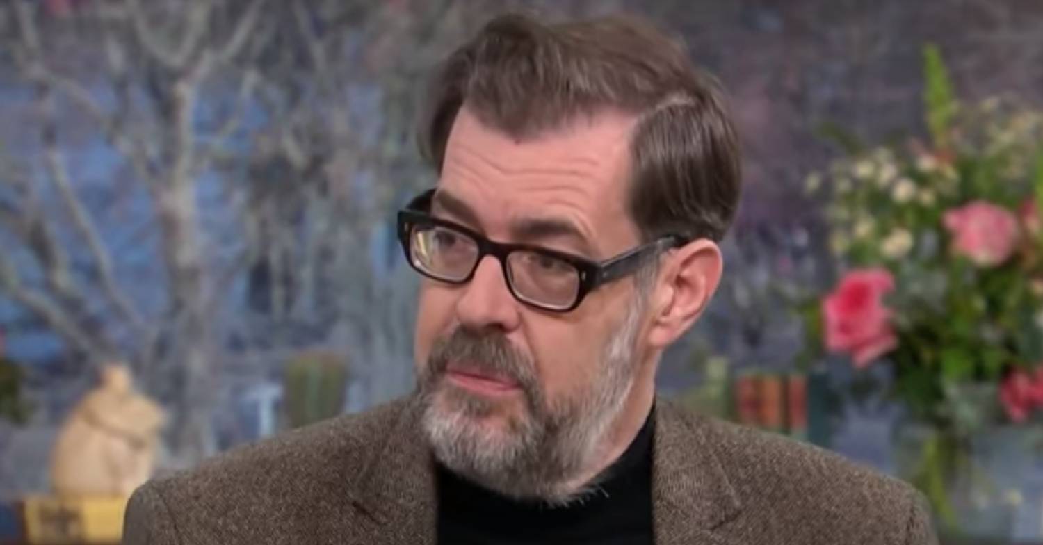 Richard Osman looking serious