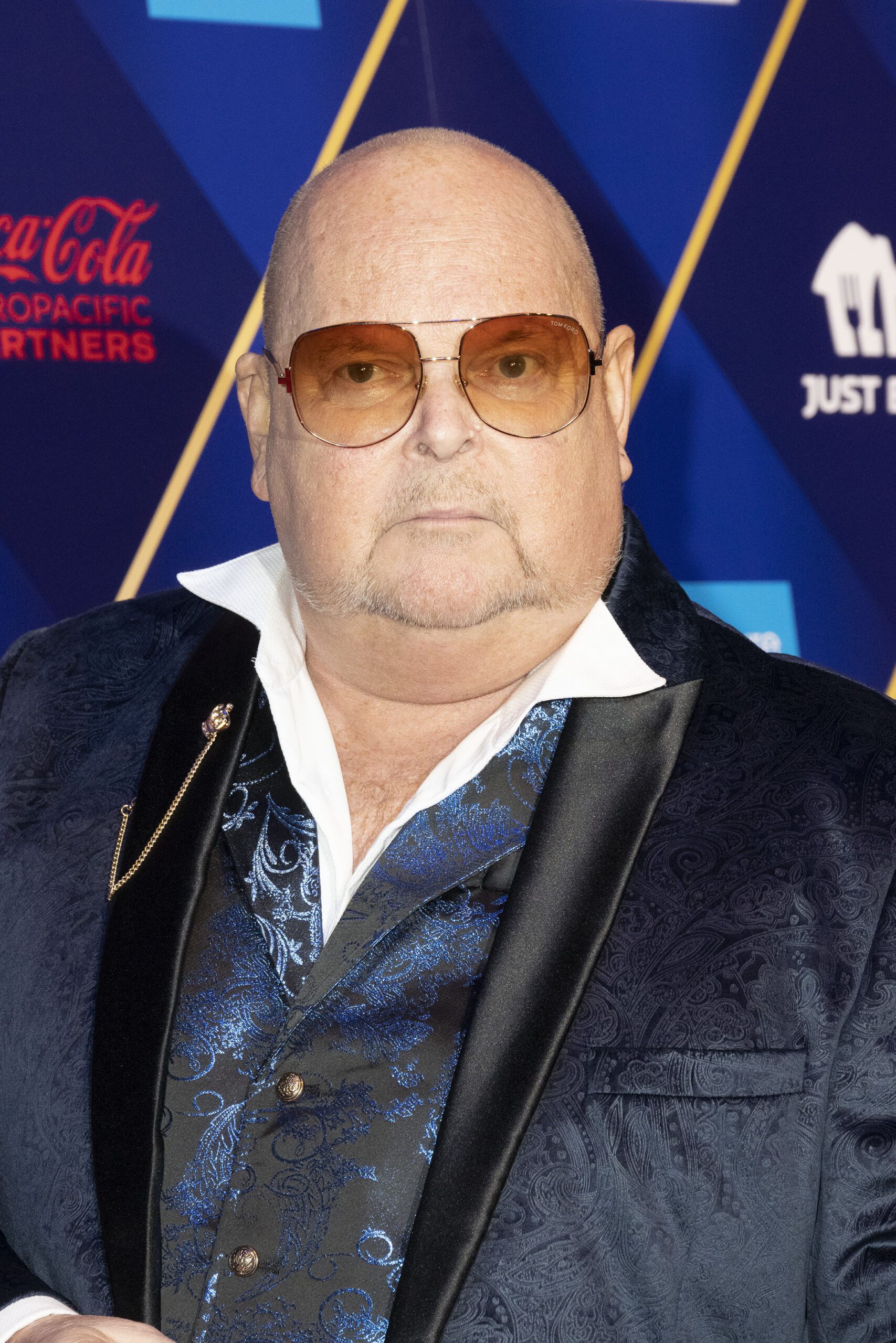 James Whale is currently fighting a terminal illness, James Whale wearing sunglasses on red carpet