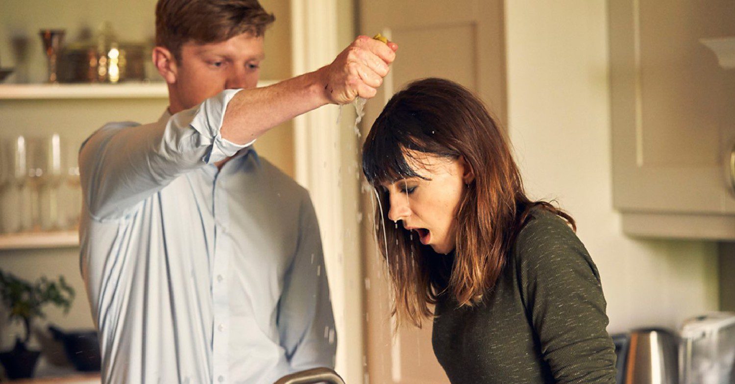 Alan pours water over Marianne's head in Normal People