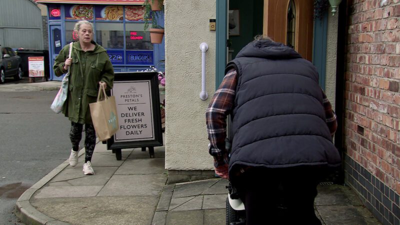 Coronation Street: Denny looks shifty as Bernie yells at home over Paul's wheelchair
