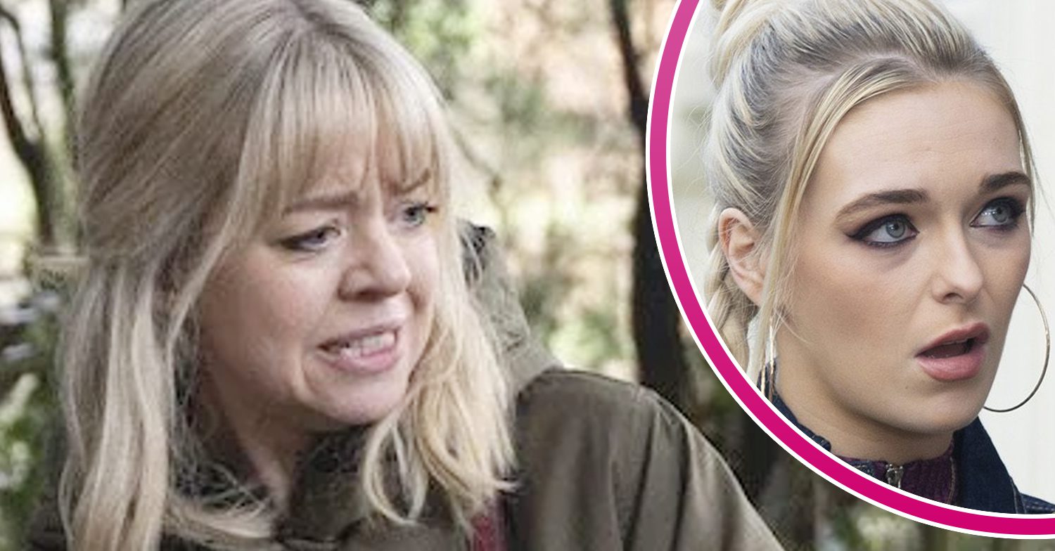 Coronation Street's Toyah, and in a bubble is Lauren