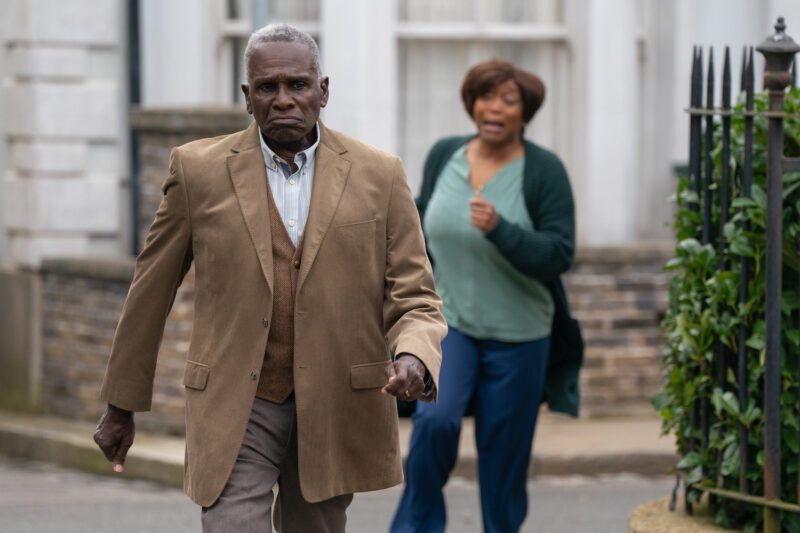 Yolande in EastEnders pleads with Patrick in the Square