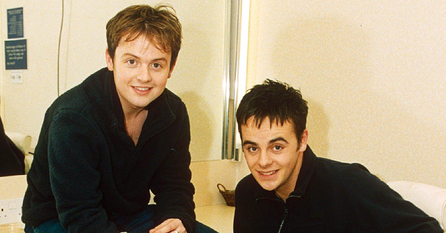 Ant and Dec smiling when they were younger
