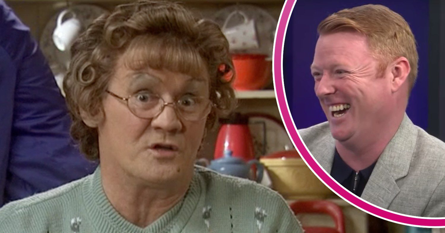Mrs Brown's Boys star reacts in character, Gary Hollywood laughs
