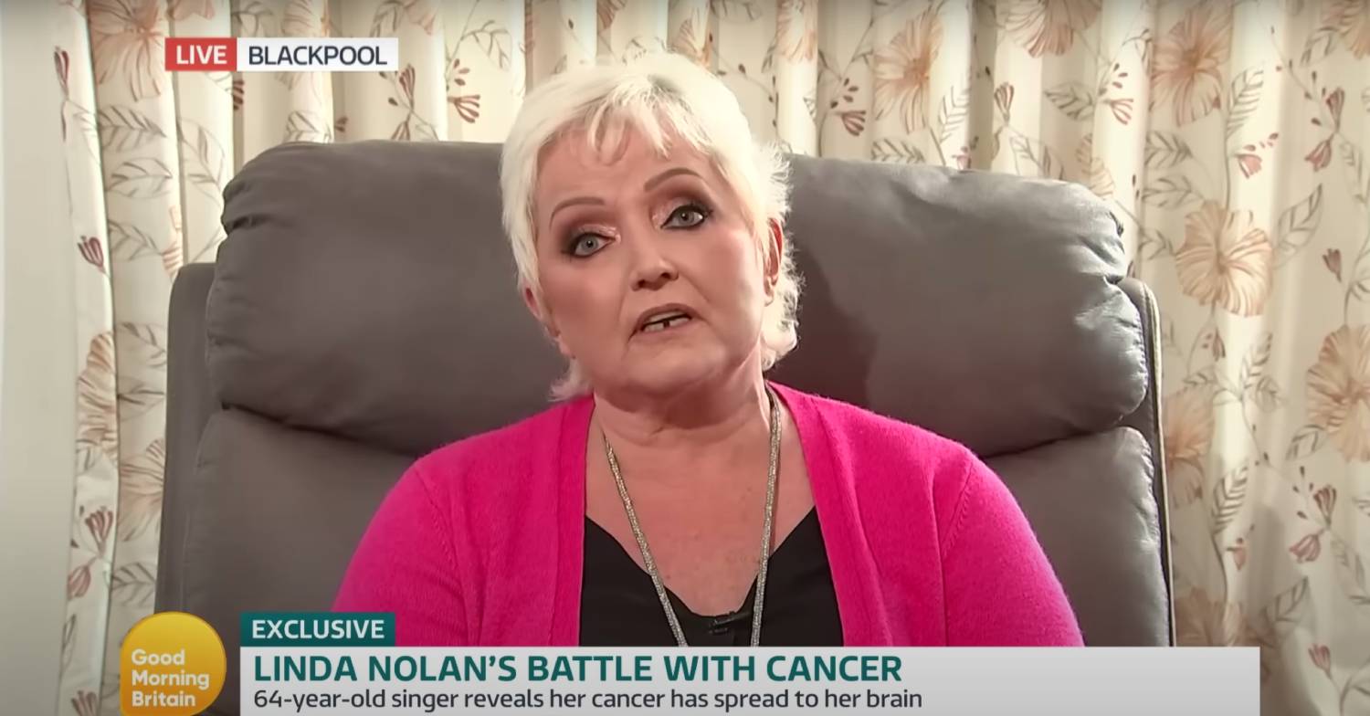 Linda Nolan speaks to camera on GMB