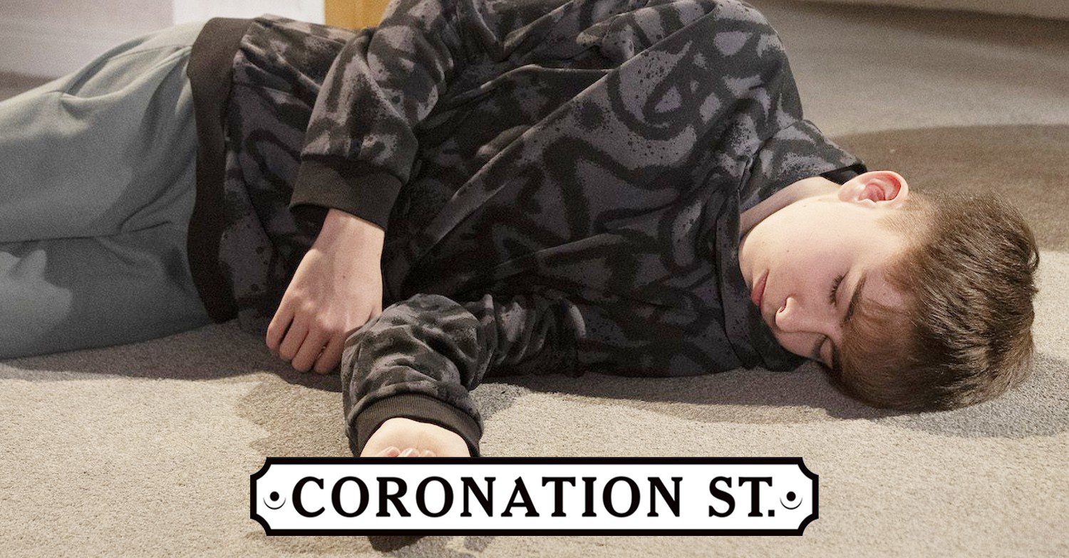 Liam unconscious in Coronation Street (Credit: ITV/Composite: ED!)