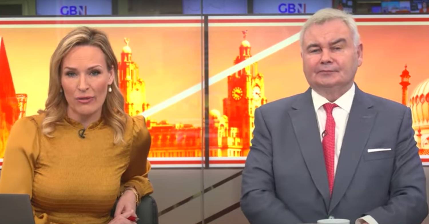 Eamonn Holmes appears on GB News earlier today