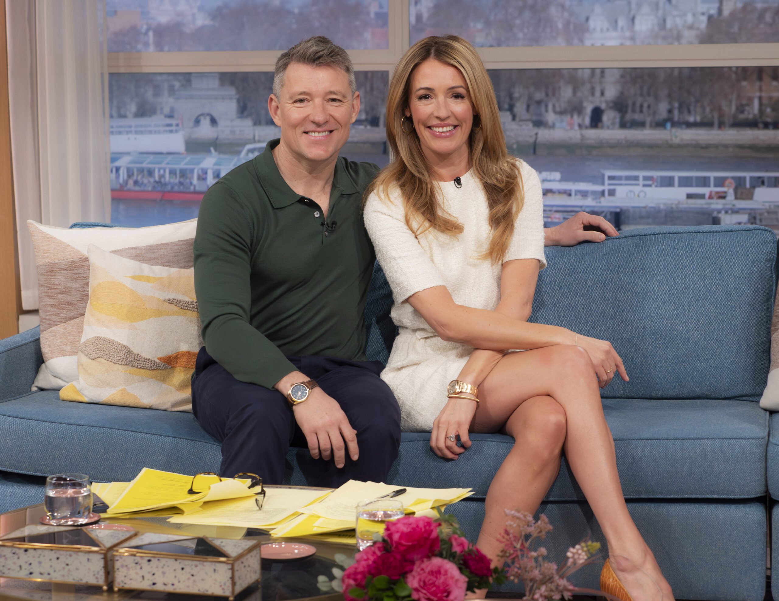 Ben Shephard and Cat Deeley smile on This Morning sofa in promo pic