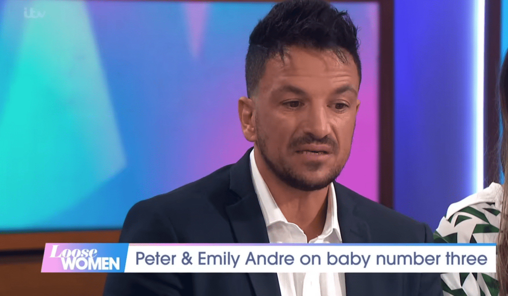 Peter Andre speaking on Loose Women
