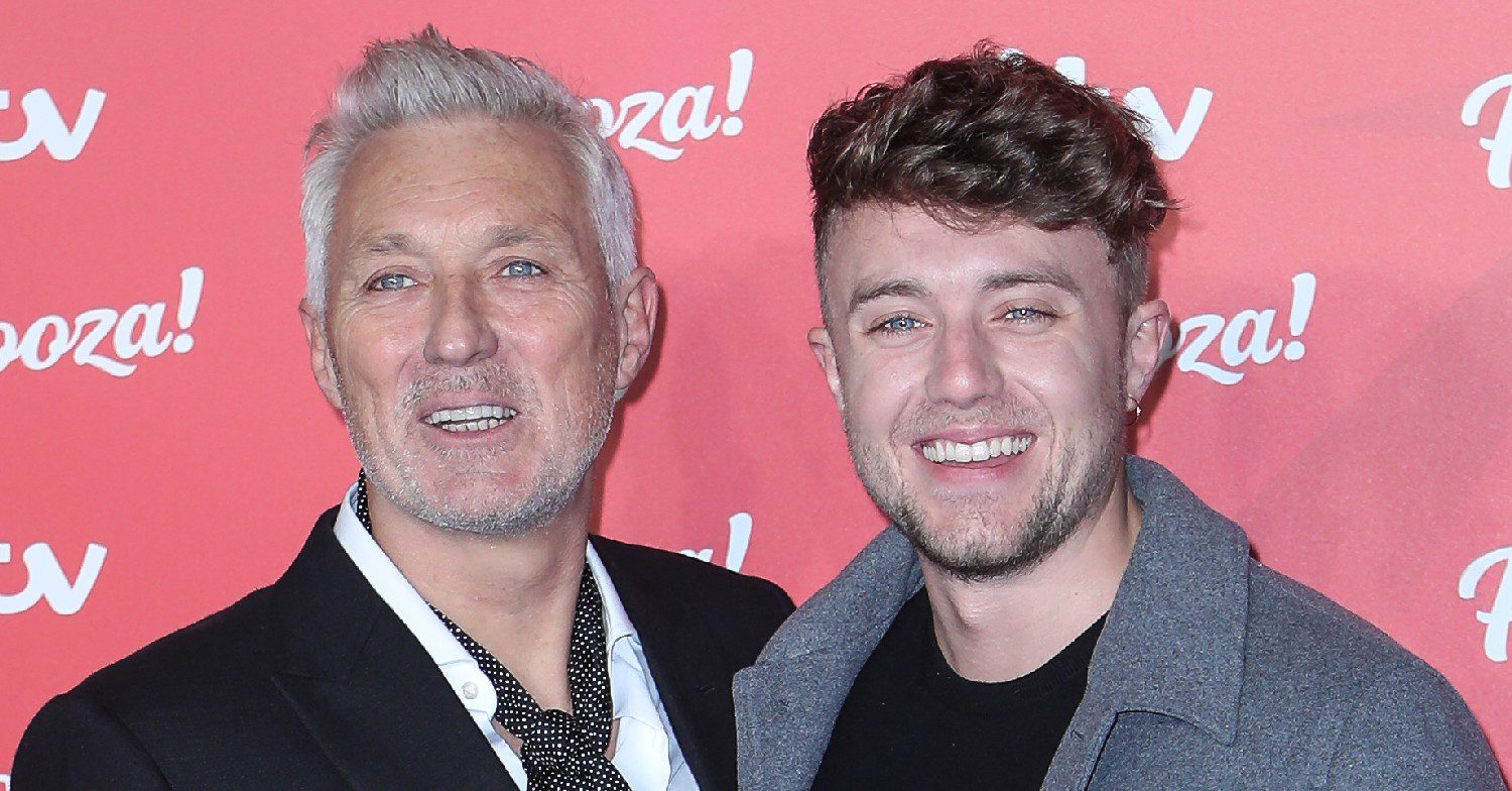 Roman Kemp and Martin Kemp smiling