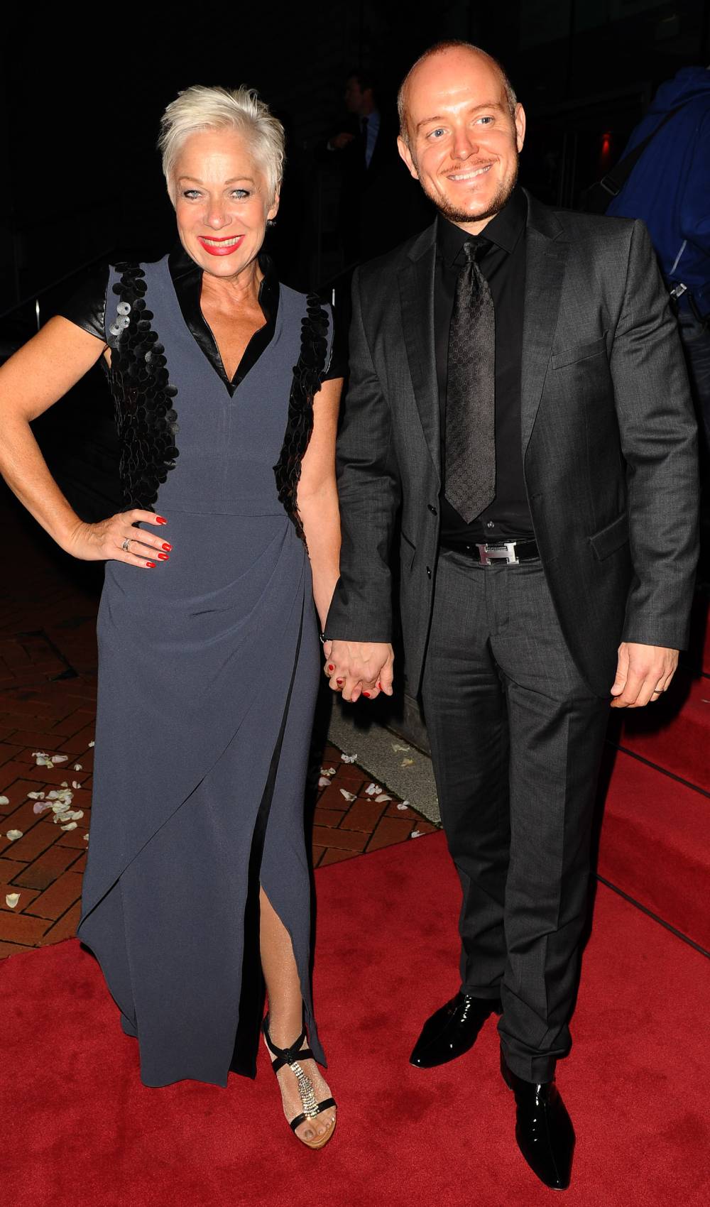 Denise Welch poses with husband Lincoln Townley