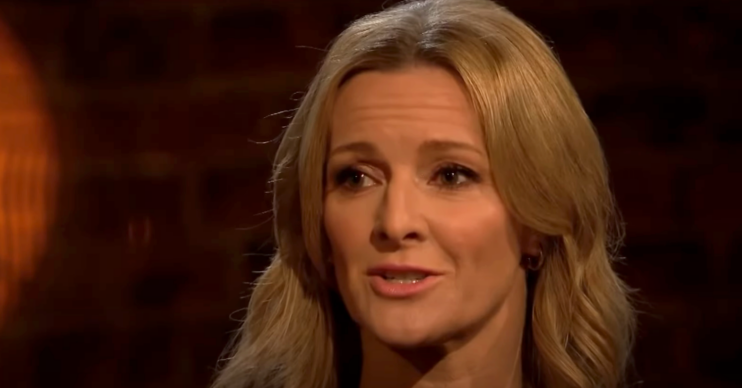 Gabby Logan looking sad