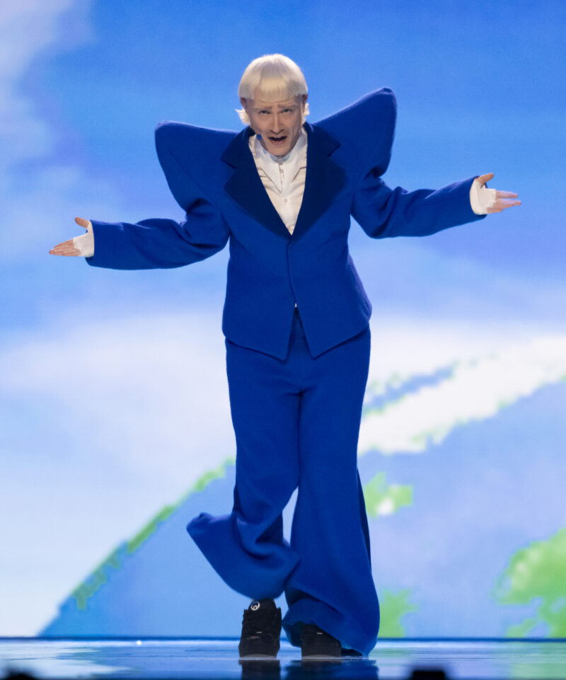 Eurovision performer Joost on stage