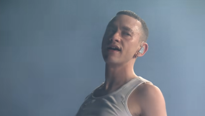 Olly Alexander on Eurovision just after finishing his performance