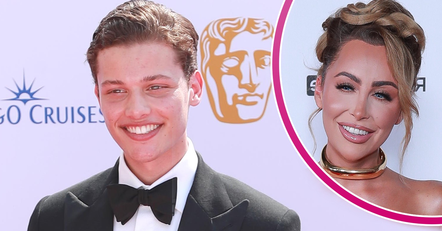 Bobby Brazier smiling at the BAFTAs and Ella Morgan smiling at separate event