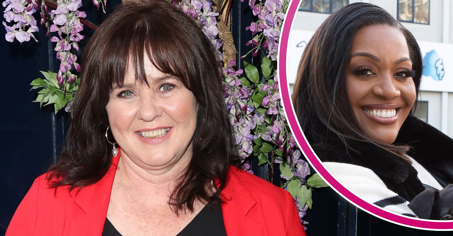Coleen Nolan smiling at event and Alison Hammond smiling on For the Love of Dogs
