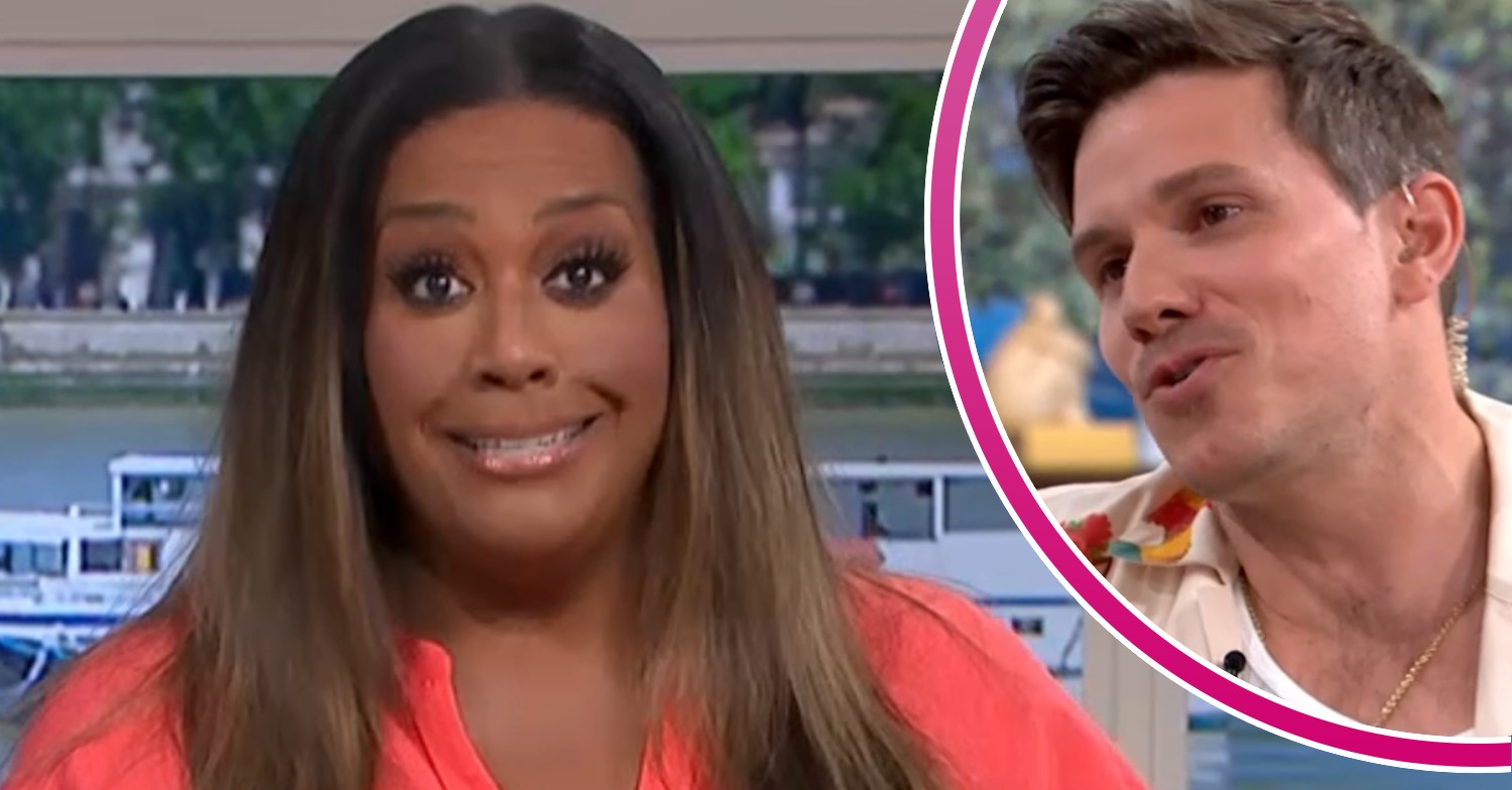 Alison Hammond smiling on This Morning and Will Best inset