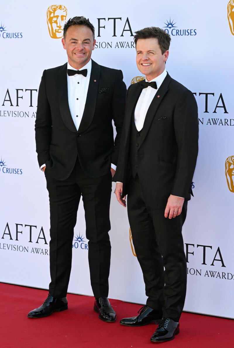 Ant McPartlin and Dec Donnelly smiling at the BAFTAs