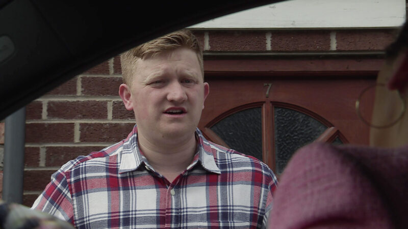 Chesney looks put out in Corrie