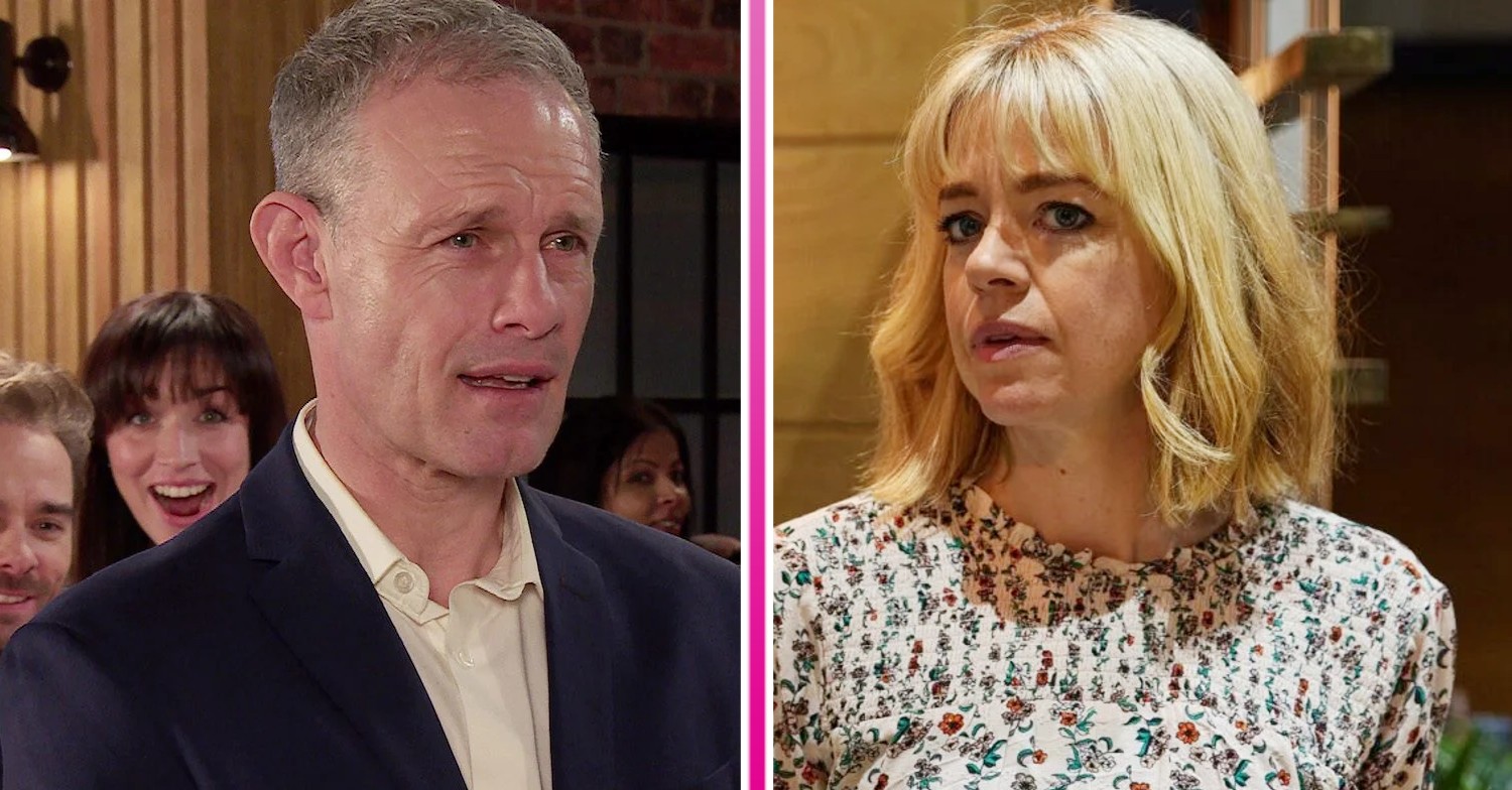 Nick and Toyah on Coronation Street, both looking worried (Credit: ITV/Composite: ED!)