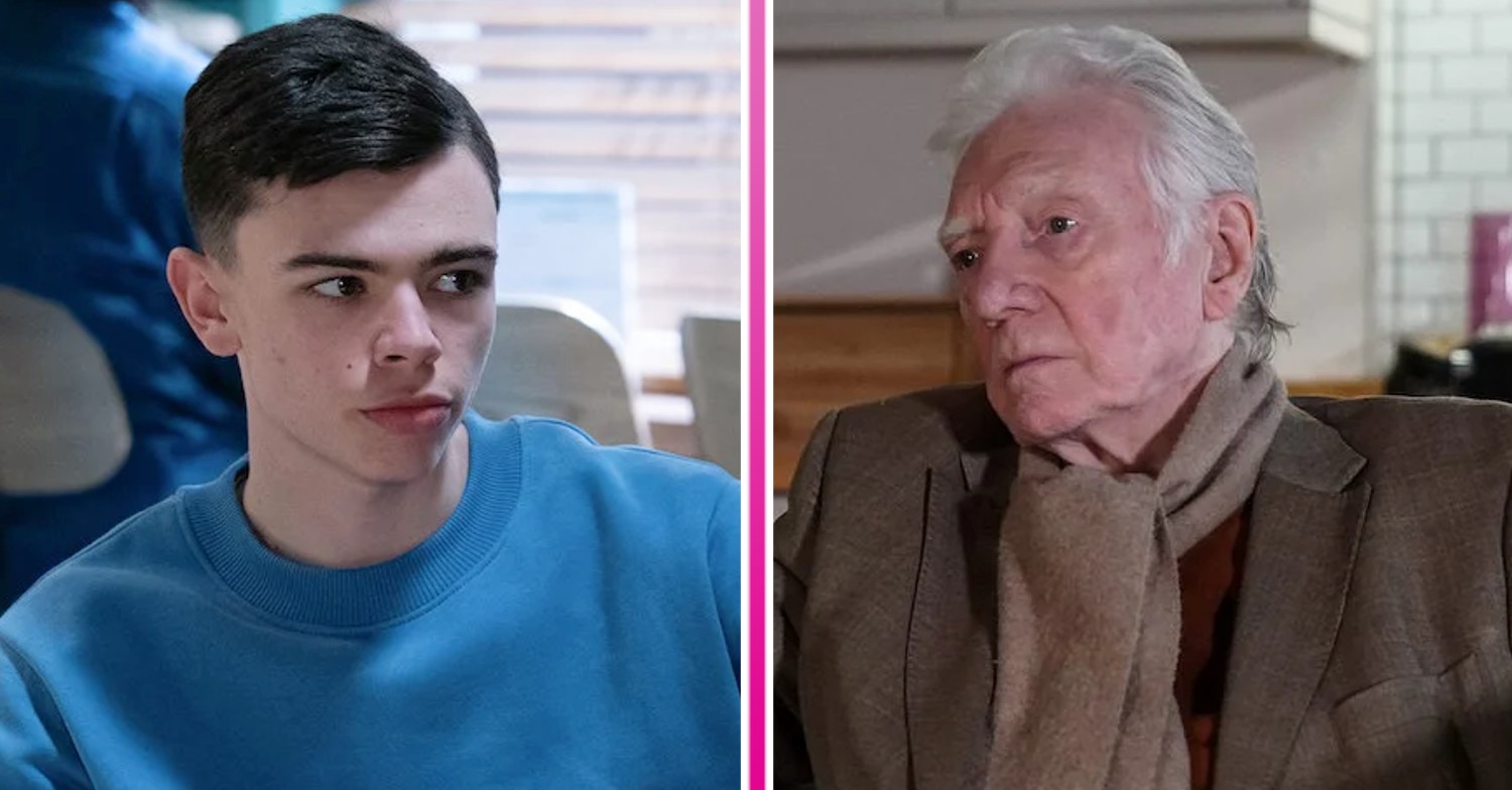 Composite image of Stevie and Will on EastEnders, both looking worried (Credit: BBC/Composite: ED!)