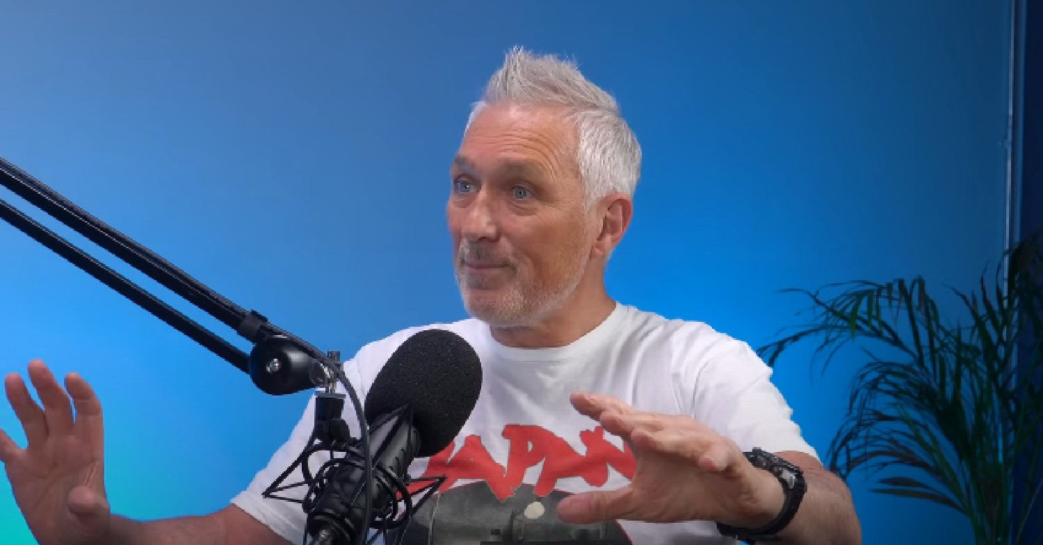 Martin Kemp talking during podcast