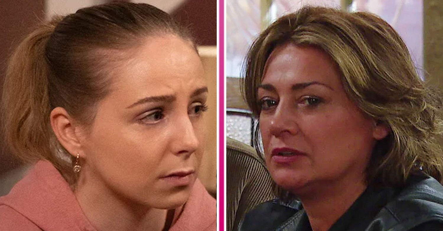 Emmerdale is not on tonight featured image of Belle and Moira (Credit: ITV/Comp ED!)