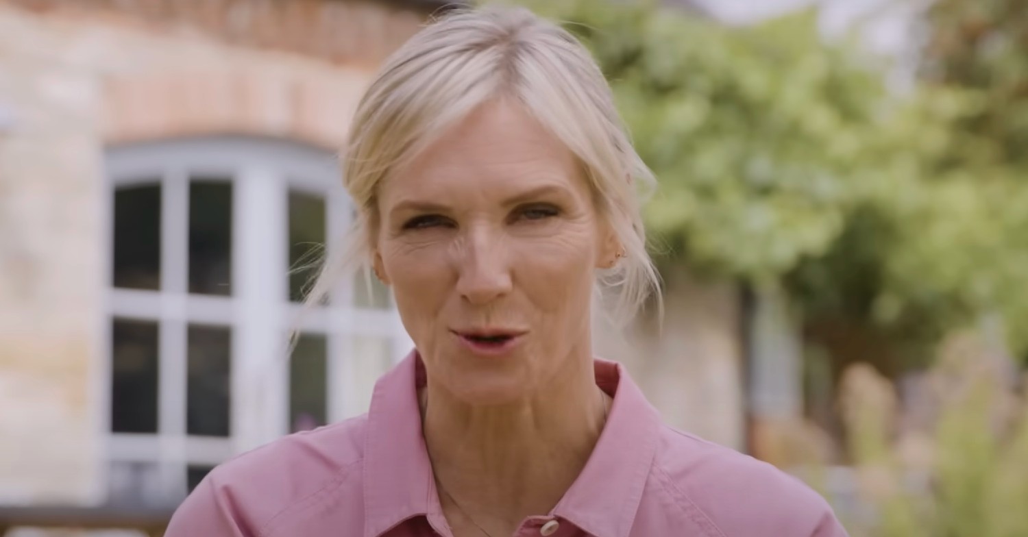 Jo Whiley speaking to camera while standing outside