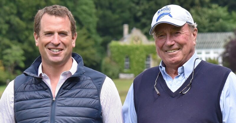 Peter Phillips smiling beside his father Mark Phillips