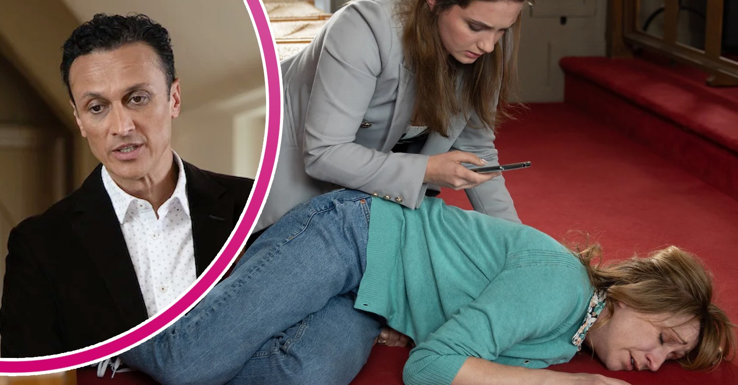 Laurel, Gabby and Jai in Emmerdale (Credit: ITV/Composite: ED!)