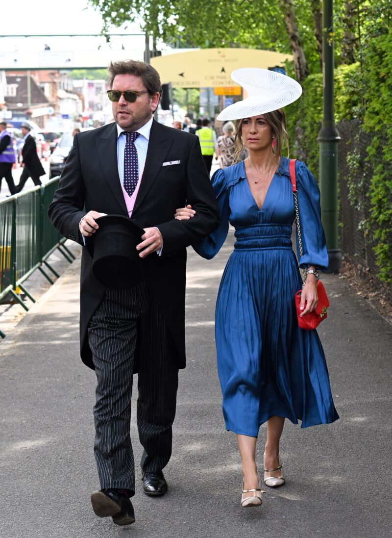 James Martin and ex Louise Davies at races