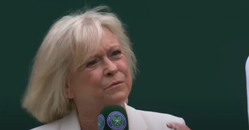 Sue Barker at Wimbledon