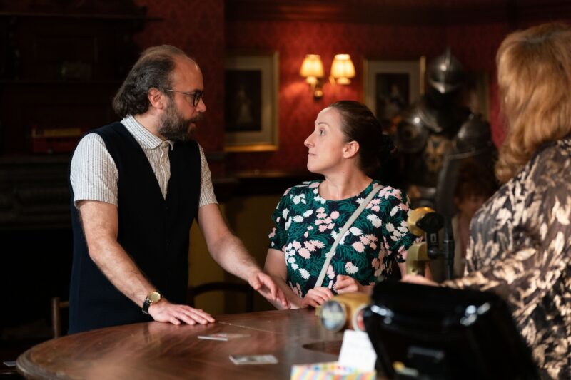 Reiss talking to Sonia on EastEnders