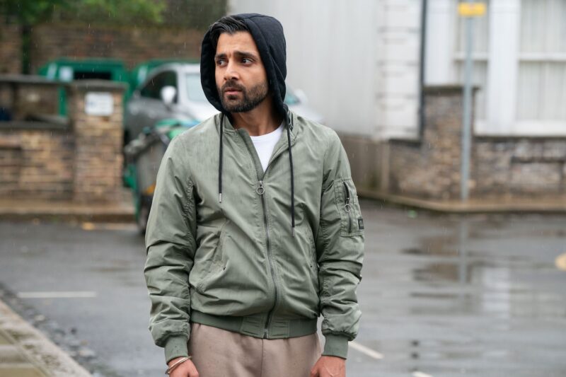 Vinny looking worried on EastEnders