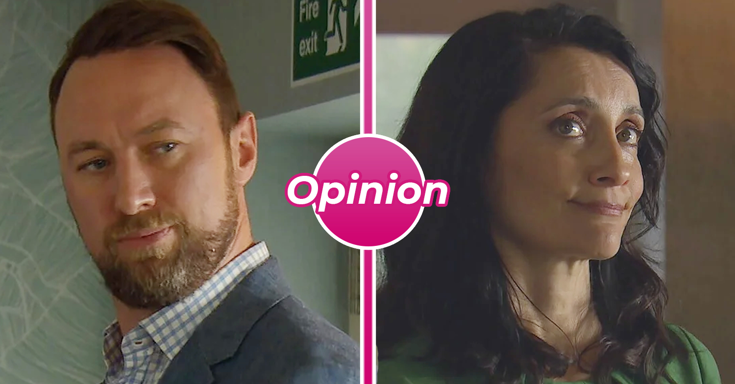 Emmerdale's Liam, Manpreet and an opinion bubble