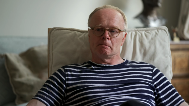 Jason Watkins looking upset