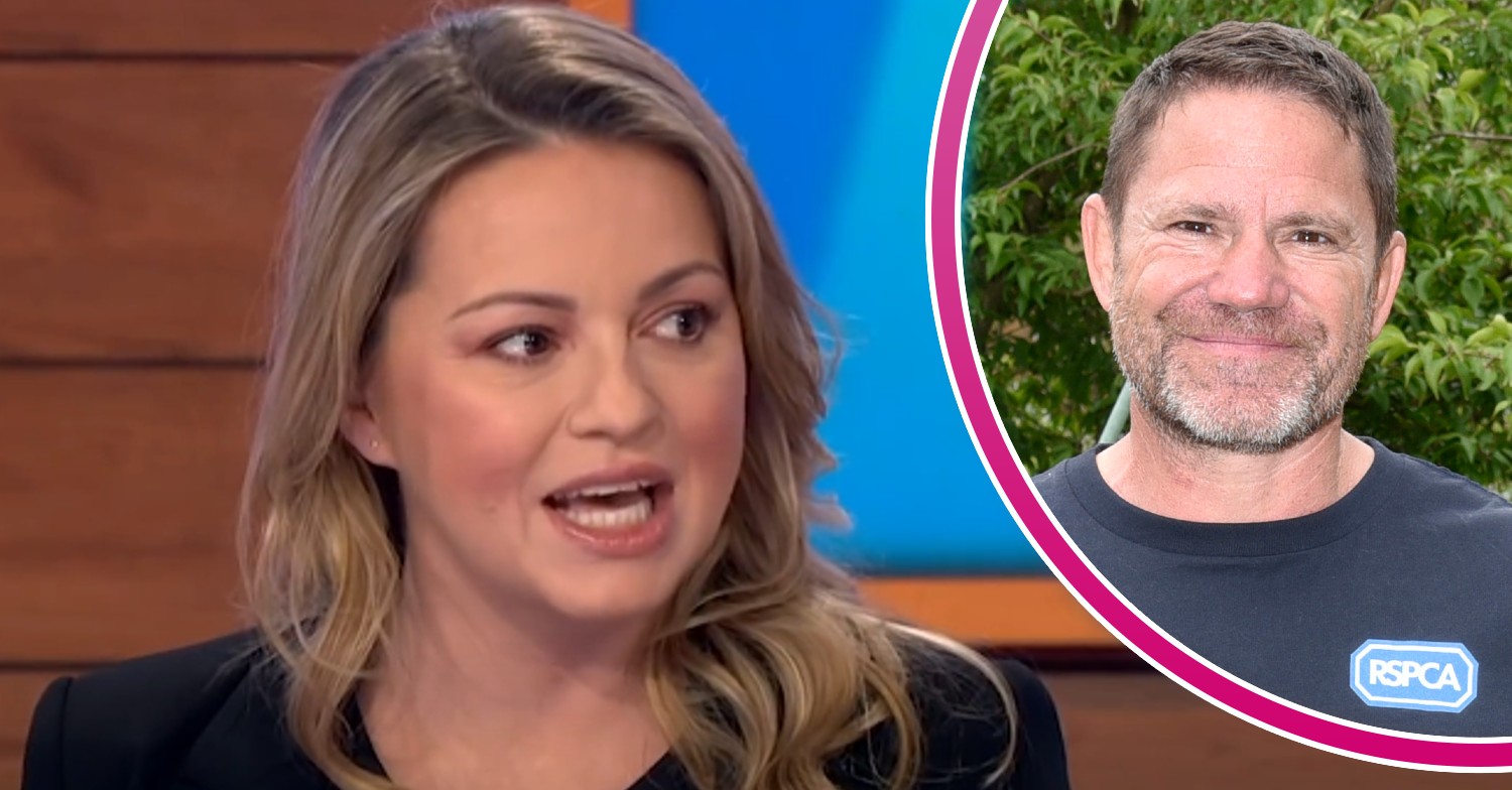 Strictly star Ola Jordan on Loose Women and Steve Backshall smiling at event