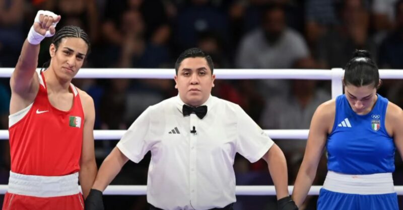 Angela Carini and Imane Khelif Olympic boxing match