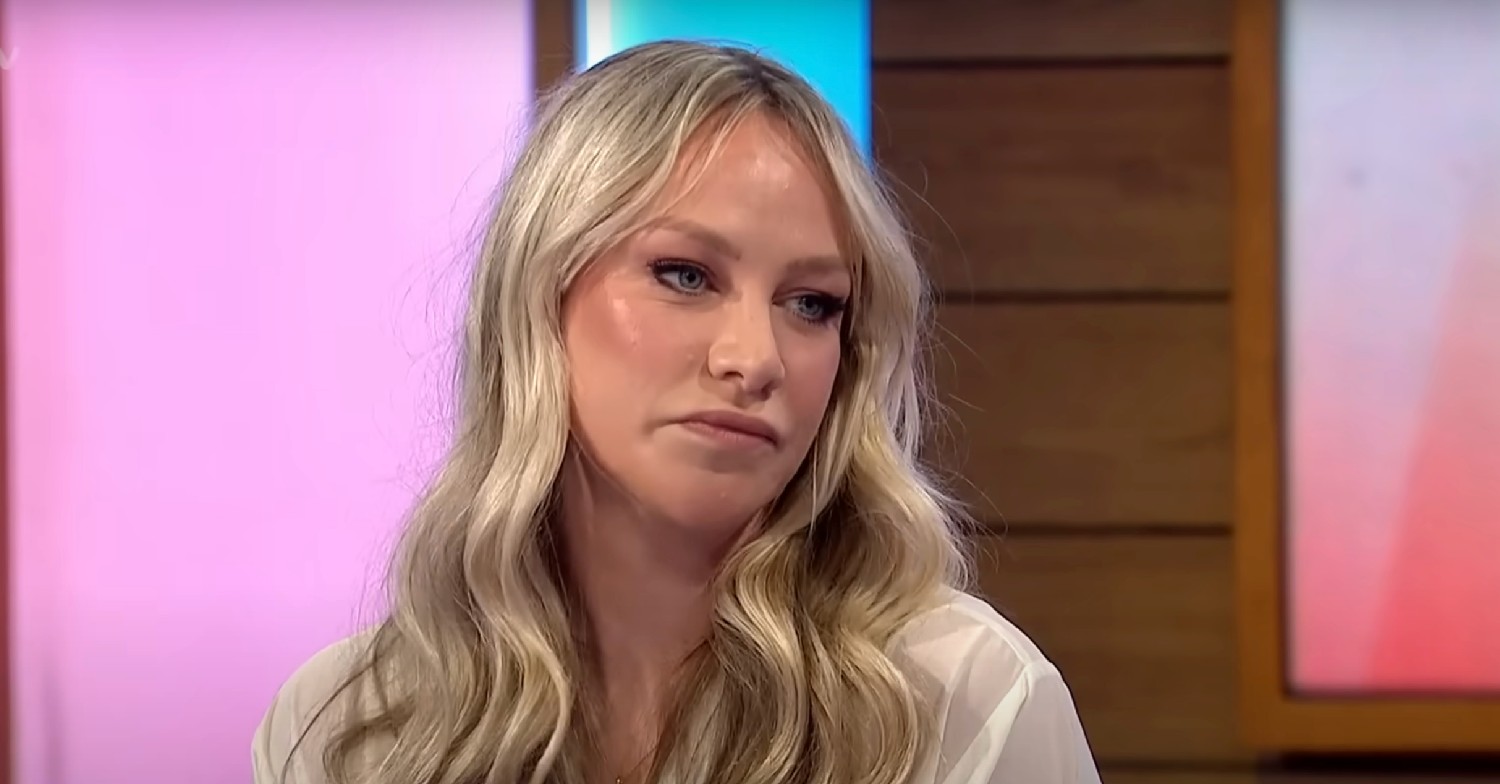 Chloe Madeley looking serious on Loose Women