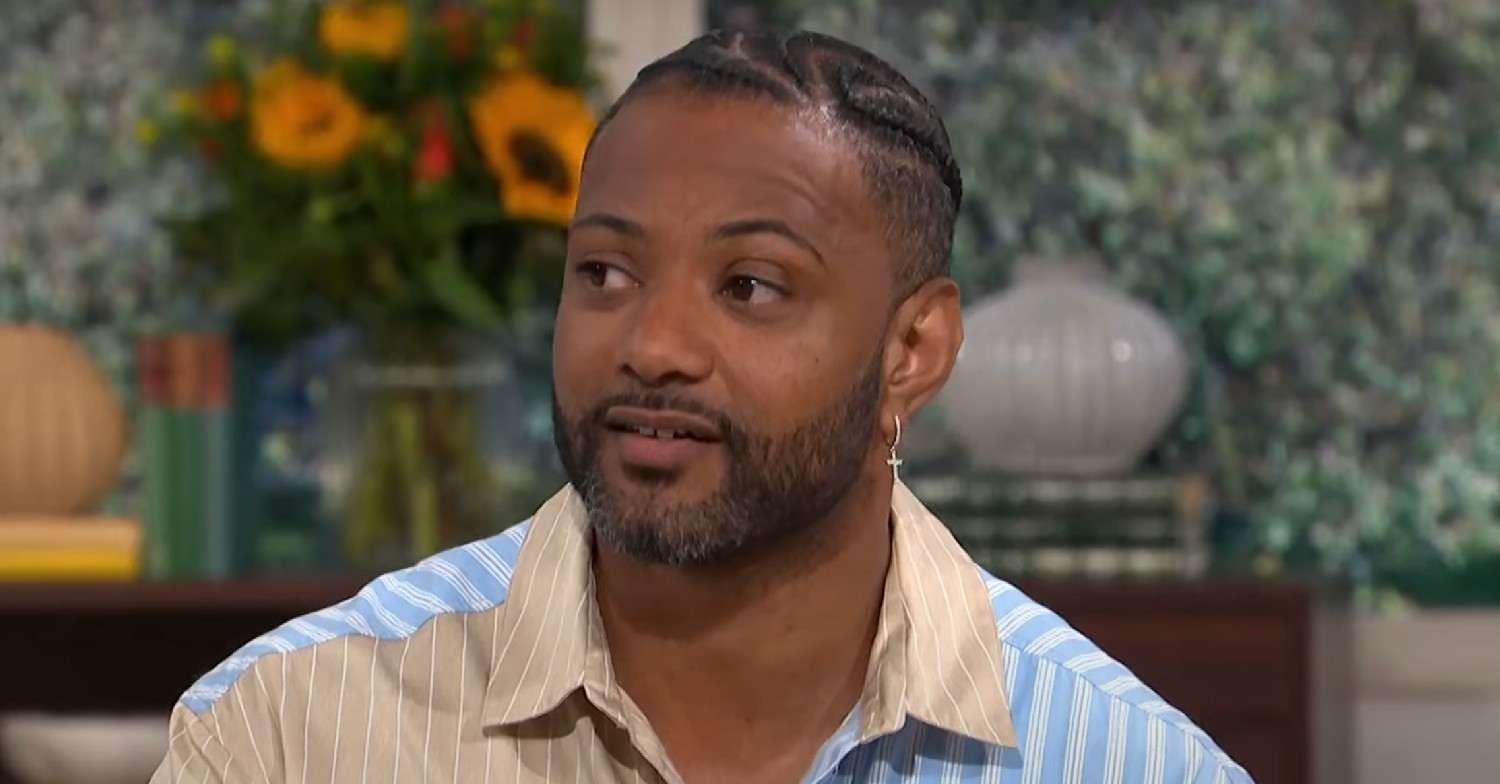 JB Gill smirking on This Morning