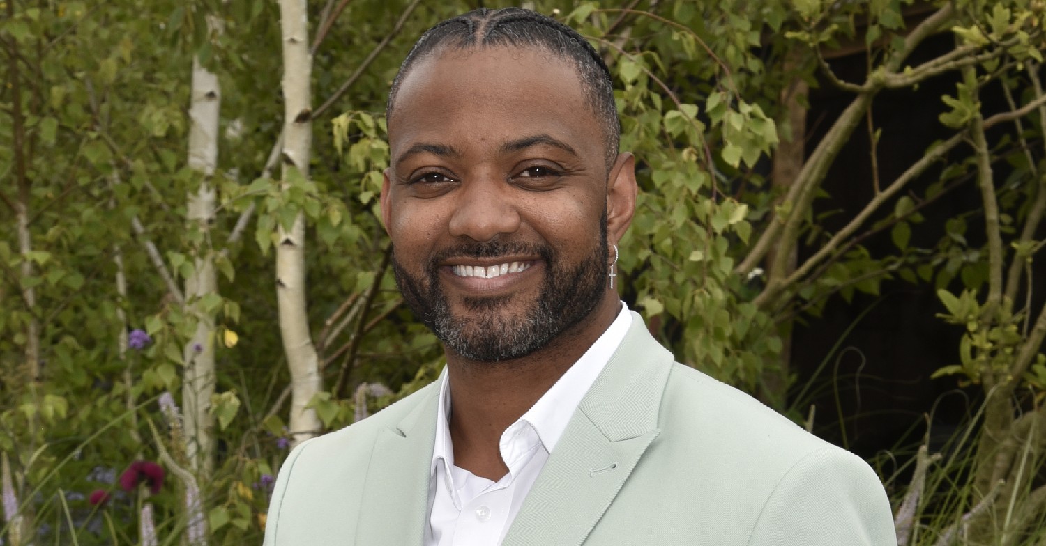 JB Gill smiling at Chelsea Flower Show