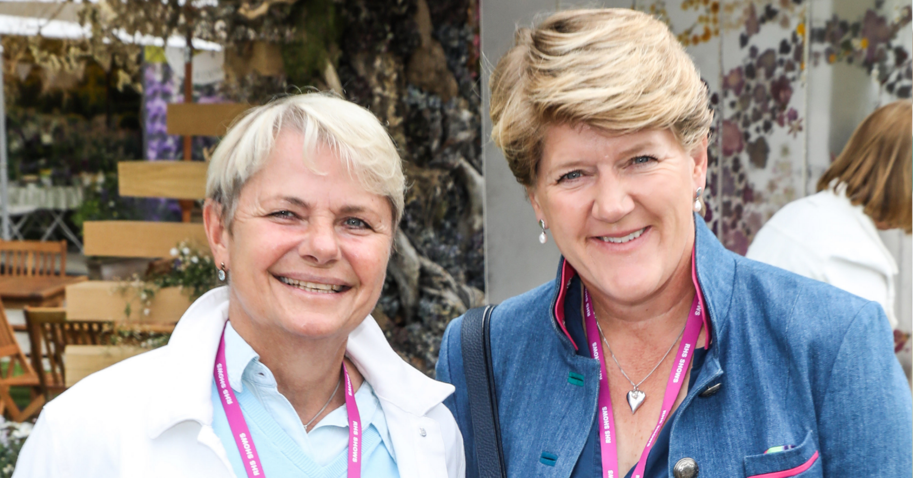 Clare Balding and her wife smiling