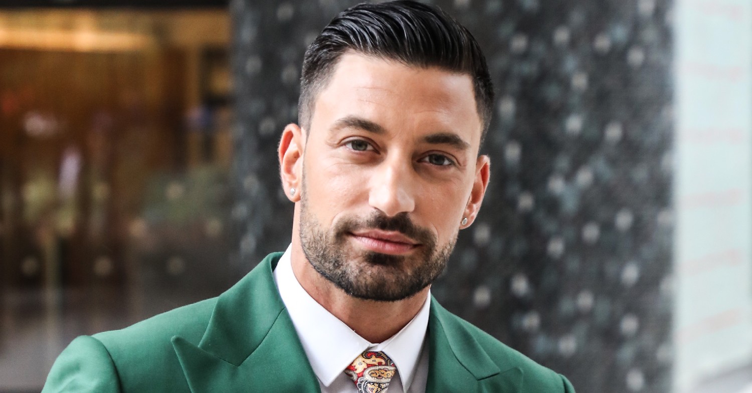 Strictly star Giovanni Pernice in green suit outside TV studios
